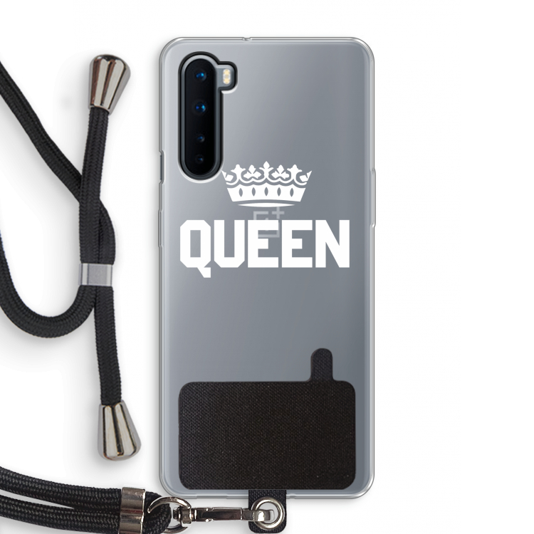 Queen zwart: OnePlus Nord Transparant Hoesje met koord