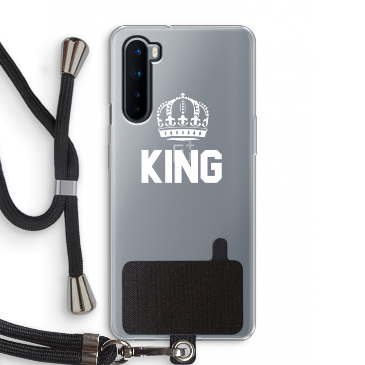 King zwart: OnePlus Nord Transparant Hoesje met koord