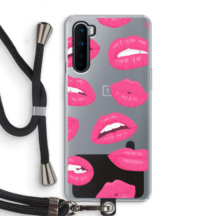 Bite my lip: OnePlus Nord Transparant Hoesje met koord