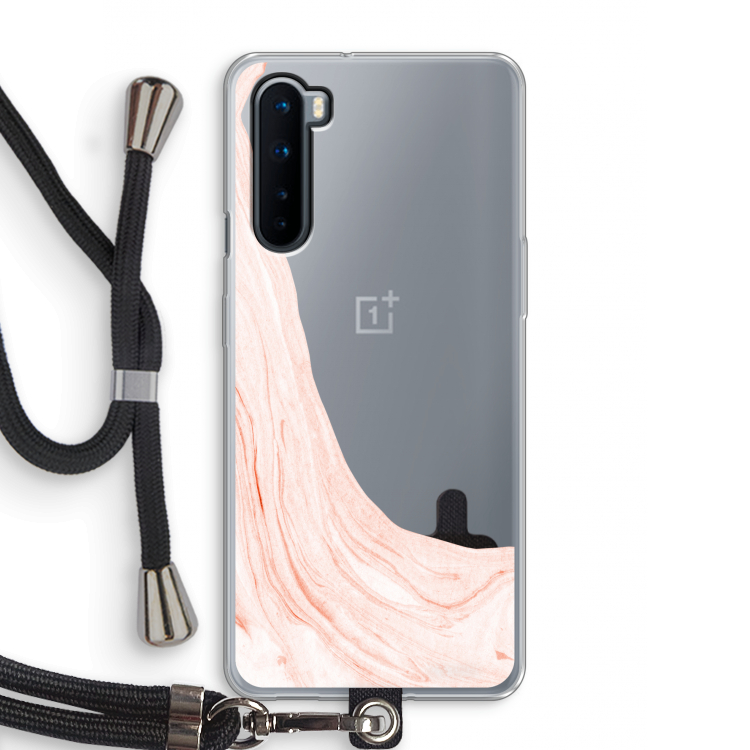 Peach bath: OnePlus Nord Transparant Hoesje met koord