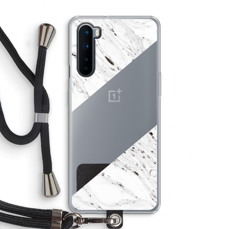 Biggest stripe: OnePlus Nord Transparant Hoesje met koord