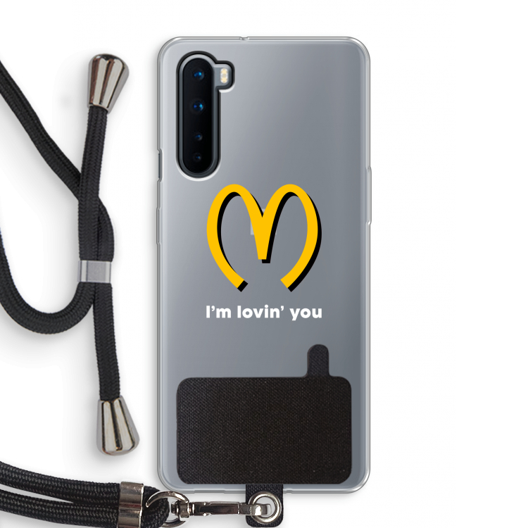 I'm lovin' you: OnePlus Nord Transparant Hoesje met koord