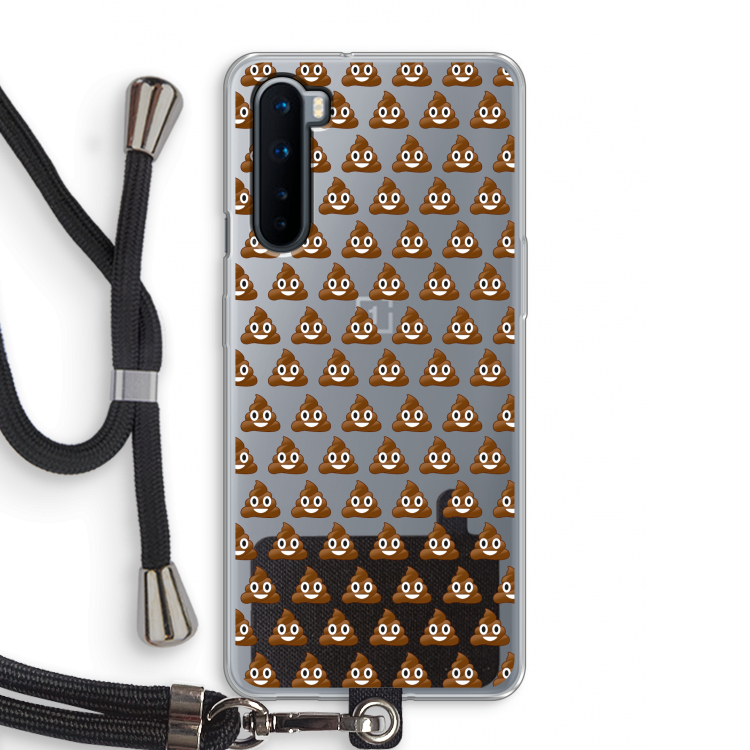 Poop emoji: OnePlus Nord Transparant Hoesje met koord