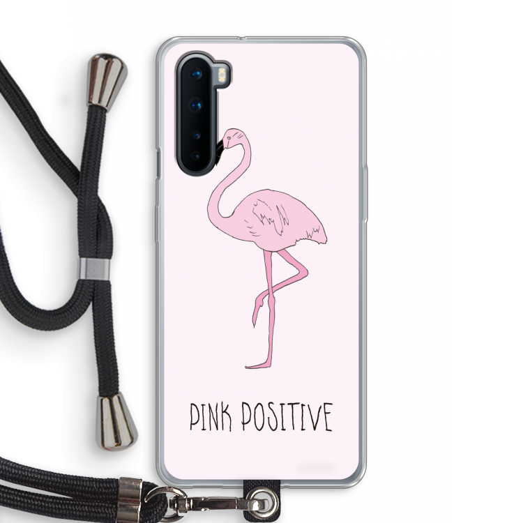 Pink positive: OnePlus Nord Transparant Hoesje met koord