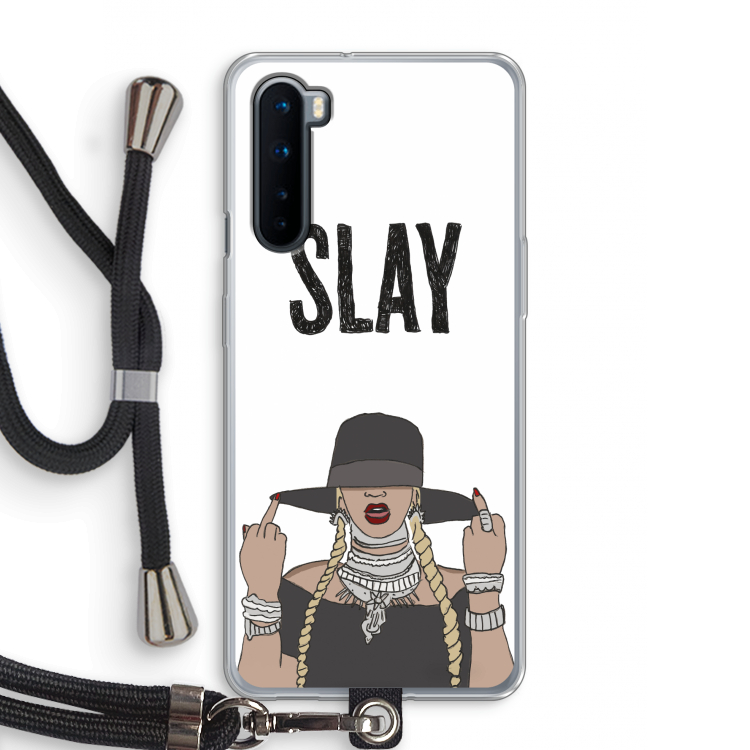 Slay All Day: OnePlus Nord Transparant Hoesje met koord