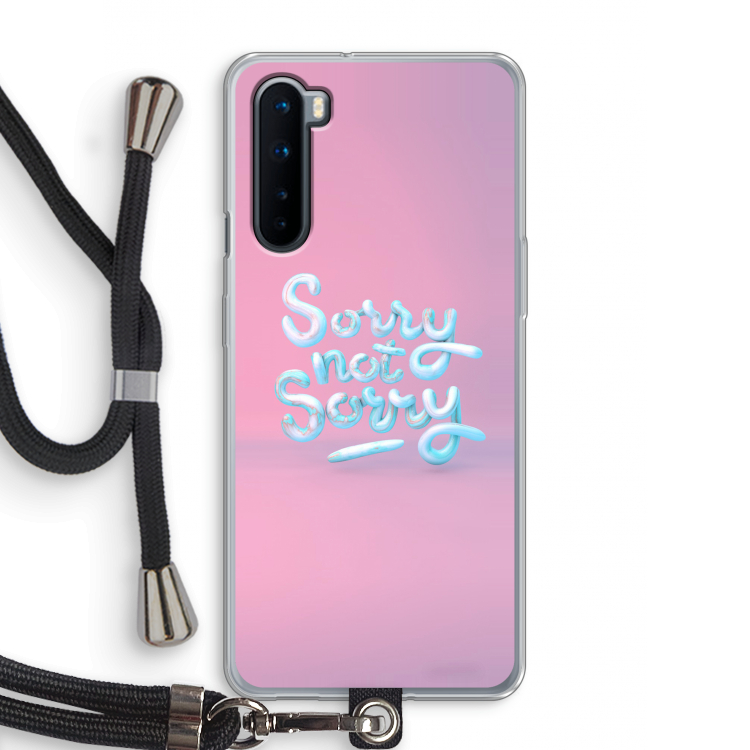 Sorry not sorry: OnePlus Nord Transparant Hoesje met koord