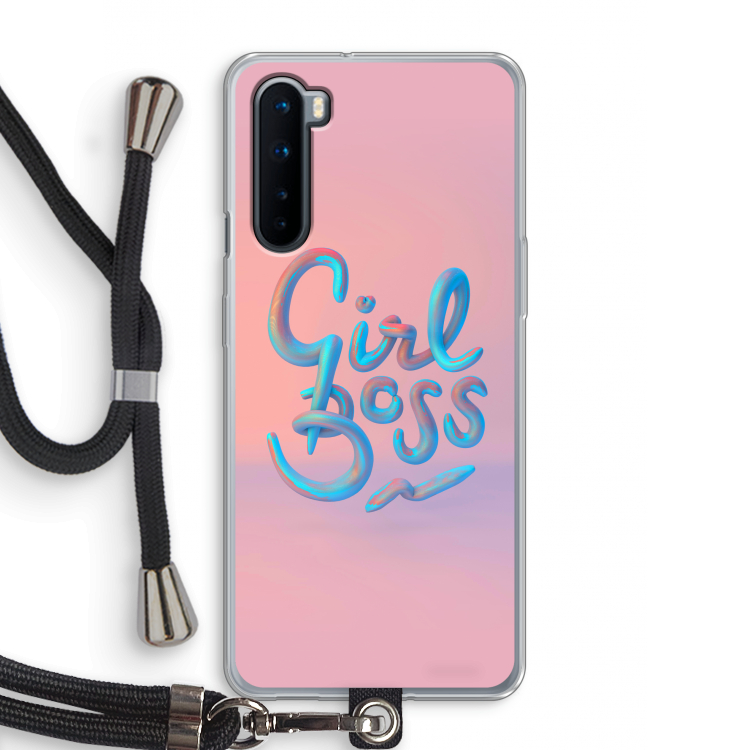 Girl boss: OnePlus Nord Transparant Hoesje met koord