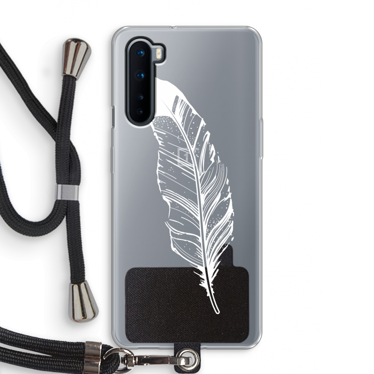 Pluim: OnePlus Nord Transparant Hoesje met koord