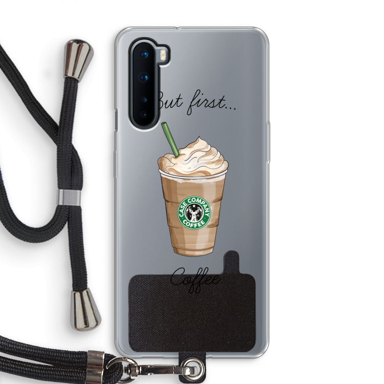 But first coffee: OnePlus Nord Transparant Hoesje met koord