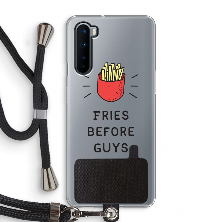 Fries before guys: OnePlus Nord Transparant Hoesje met koord