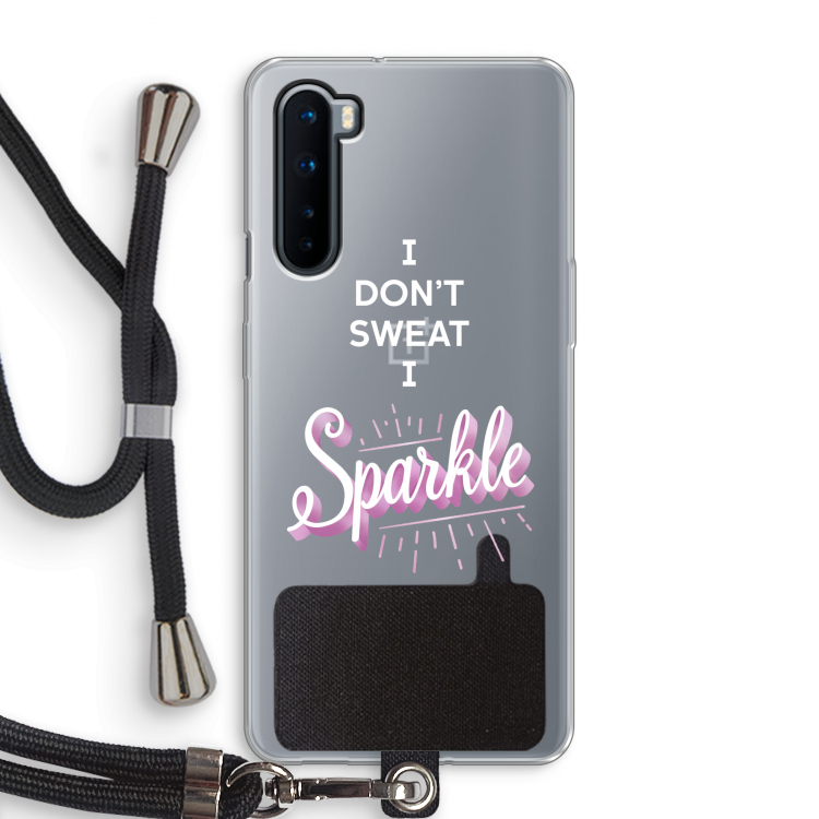 Sparkle quote: OnePlus Nord Transparant Hoesje met koord