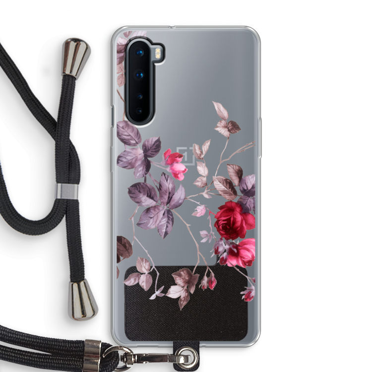Mooie bloemen: OnePlus Nord Transparant Hoesje met koord