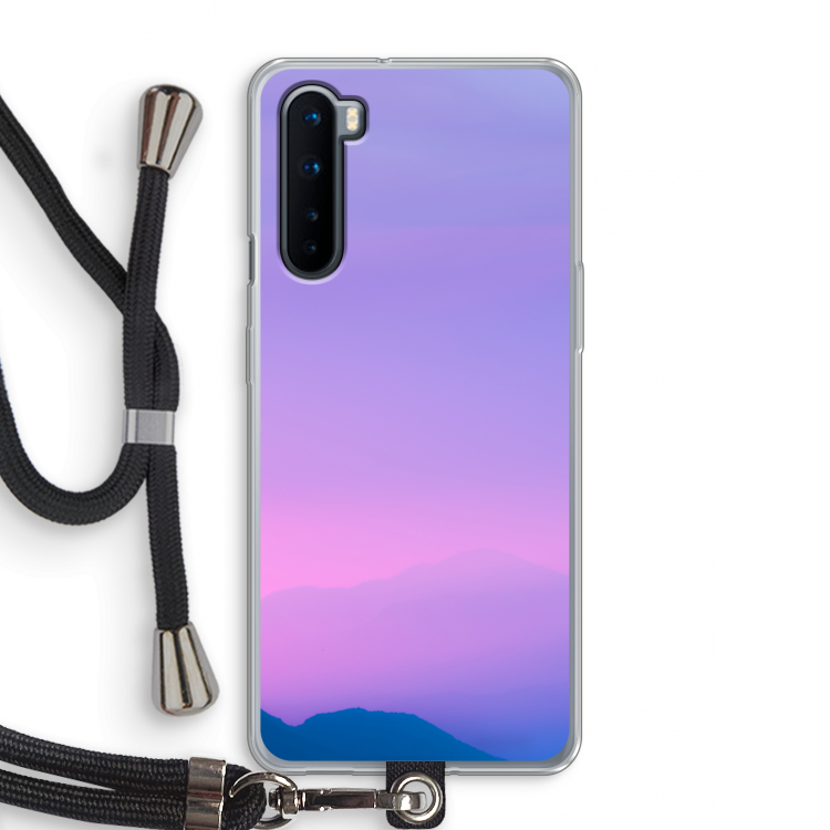 Sunset pastel: OnePlus Nord Transparant Hoesje met koord