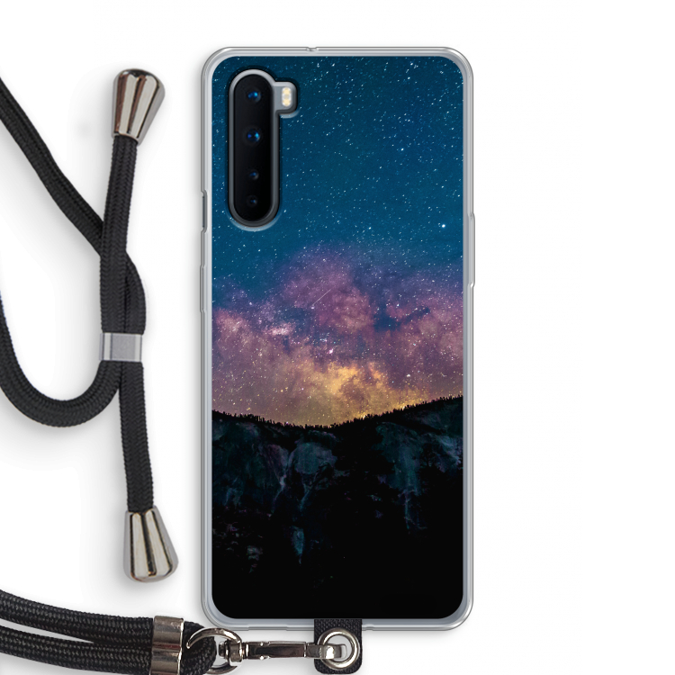 Travel to space: OnePlus Nord Transparant Hoesje met koord