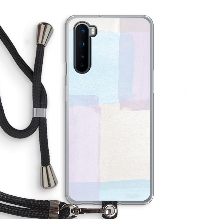 Square pastel: OnePlus Nord Transparant Hoesje met koord
