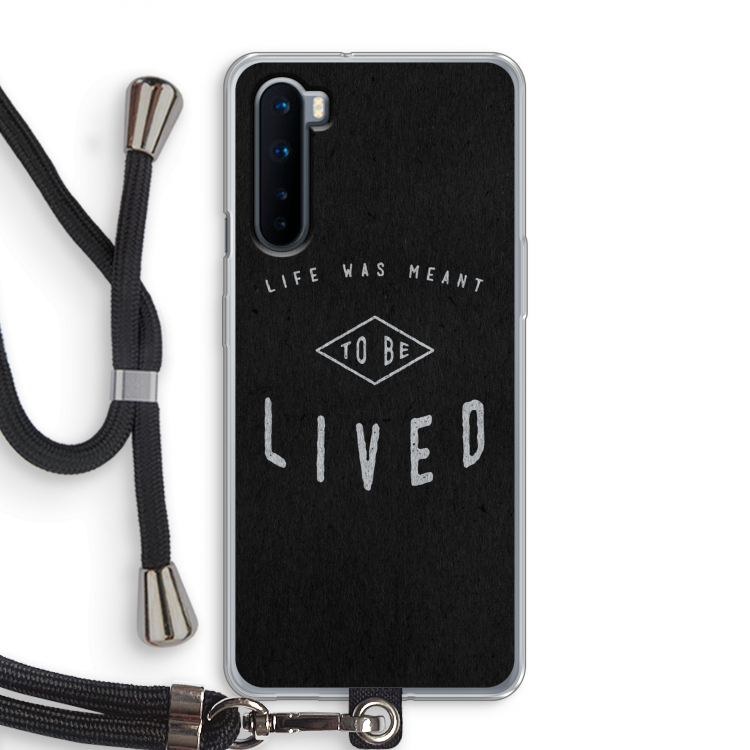 To be lived: OnePlus Nord Transparant Hoesje met koord