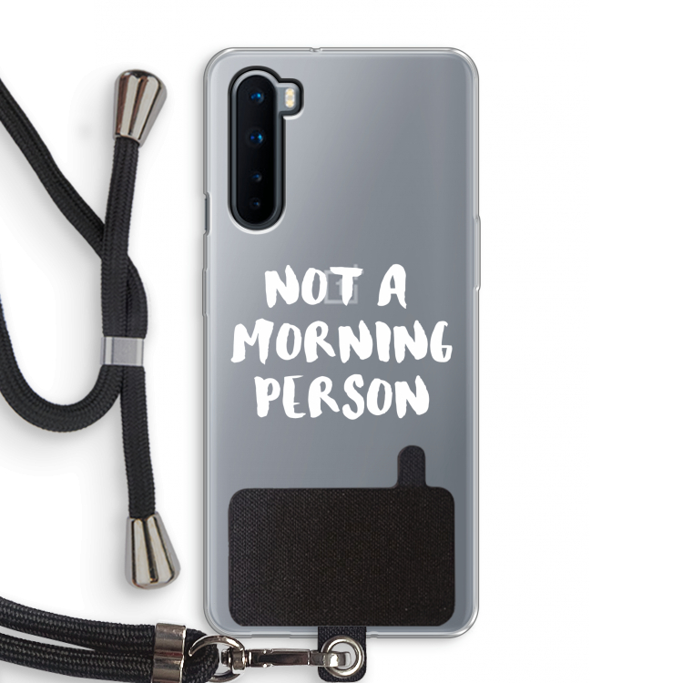 Morning person: OnePlus Nord Transparant Hoesje met koord