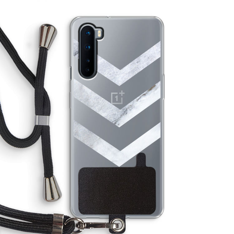 Marmeren pijlen: OnePlus Nord Transparant Hoesje met koord