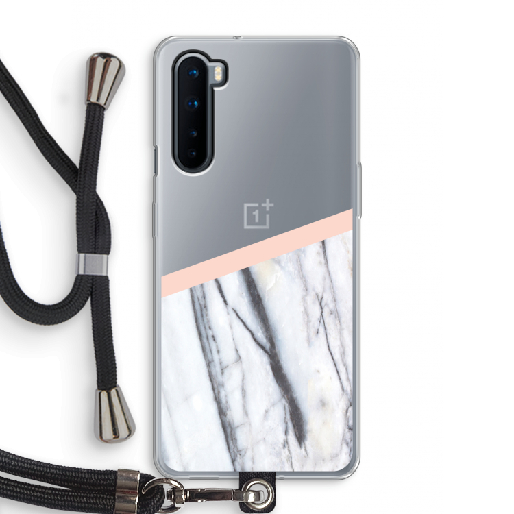 A touch of peach: OnePlus Nord Transparant Hoesje met koord