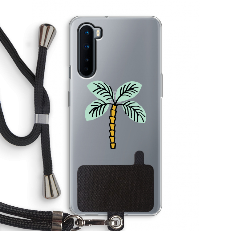 Palmboom: OnePlus Nord Transparant Hoesje met koord
