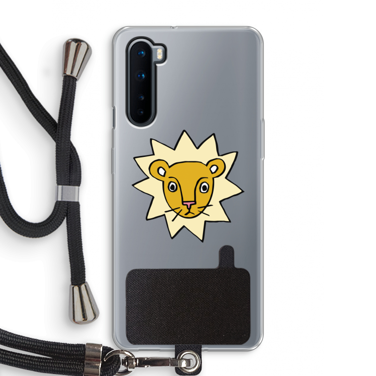 Kleine leeuw: OnePlus Nord Transparant Hoesje met koord