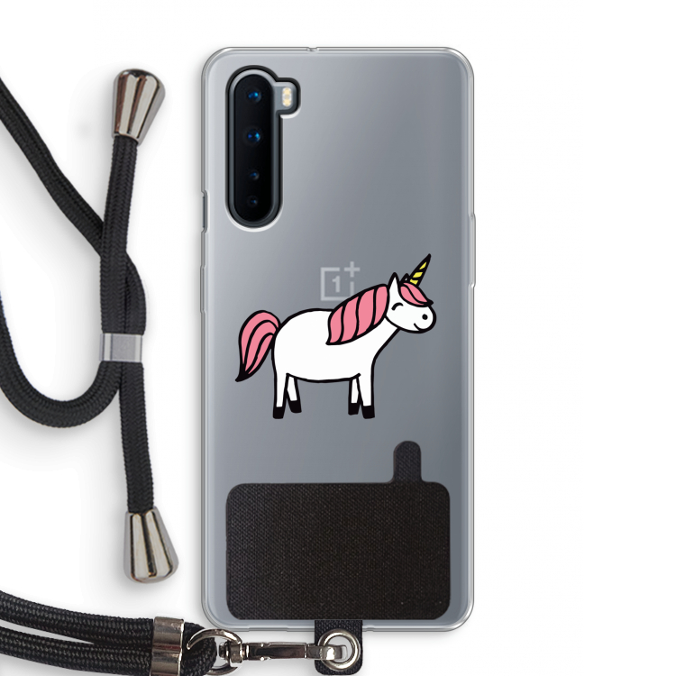 Eenhoorn: OnePlus Nord Transparant Hoesje met koord