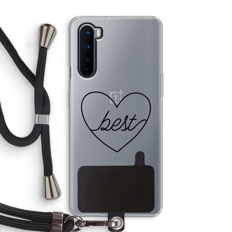 Best heart black: OnePlus Nord Transparant Hoesje met koord