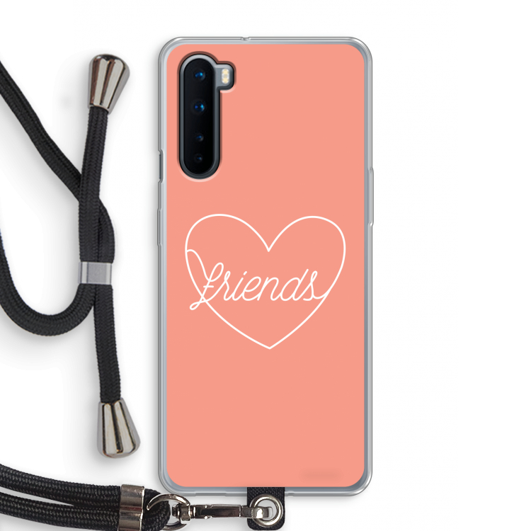Friends heart: OnePlus Nord Transparant Hoesje met koord