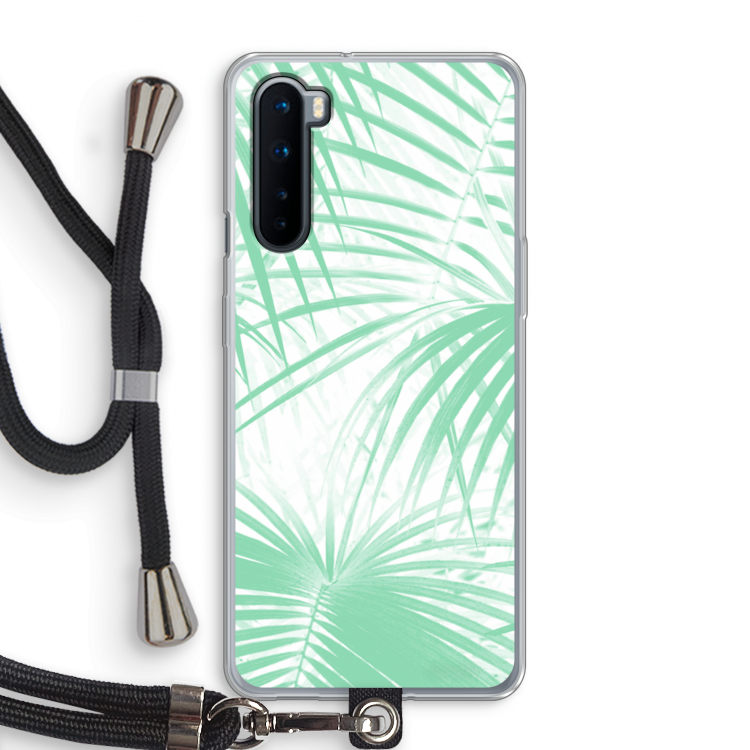 Palmbladeren: OnePlus Nord Transparant Hoesje met koord