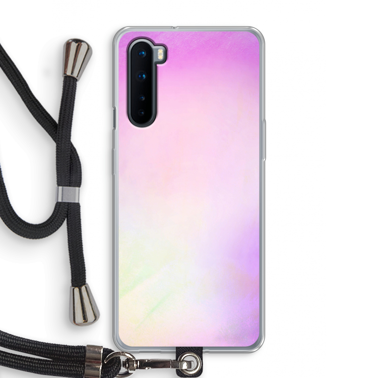 Flow mist pastel: OnePlus Nord Transparant Hoesje met koord