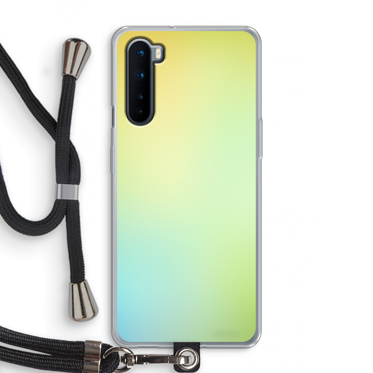 Minty mist pastel: OnePlus Nord Transparant Hoesje met koord