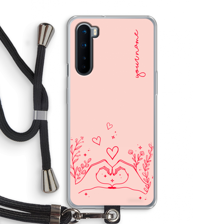 Love is in the air: OnePlus Nord Transparant Hoesje met koord