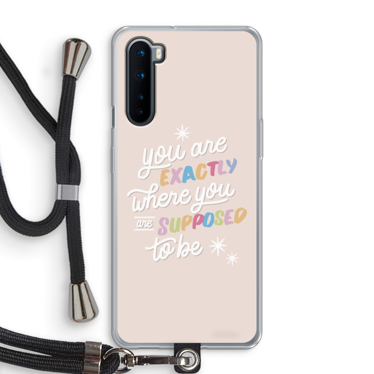 Right Place: OnePlus Nord Transparant Hoesje met koord
