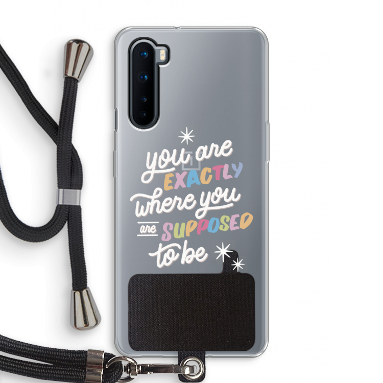 Right Place: OnePlus Nord Transparant Hoesje met koord