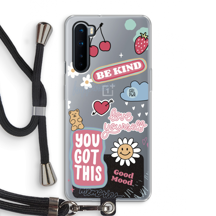 Positivity: OnePlus Nord Transparant Hoesje met koord