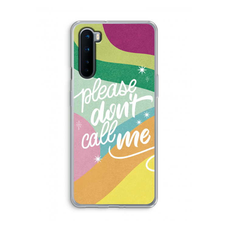 Don't call: OnePlus Nord Transparant Hoesje