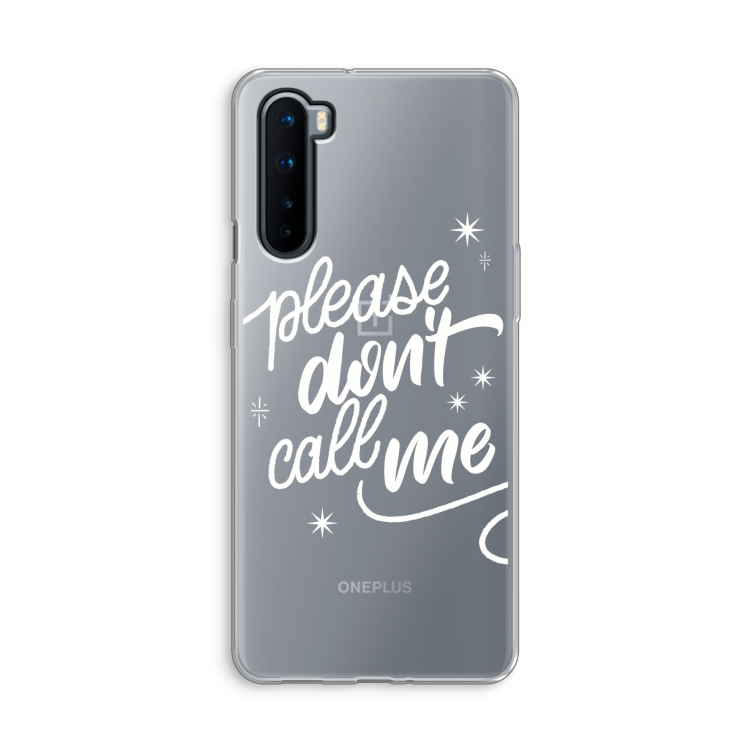 Don't call: OnePlus Nord Transparant Hoesje