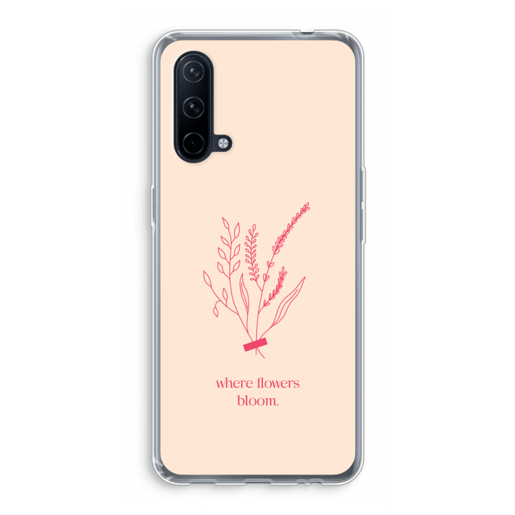 Where flowers bloom: OnePlus Nord CE 5G Transparant Hoesje