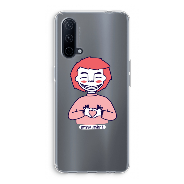 Hartje: OnePlus Nord CE 5G Transparant Hoesje