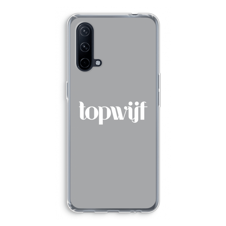 Topwijf Grijs Wit: OnePlus Nord CE 5G Transparant Hoesje