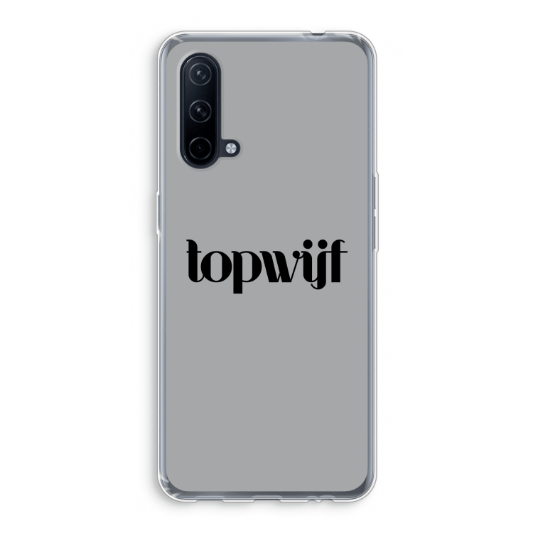 Topwijf Grijs Zwart: OnePlus Nord CE 5G Transparant Hoesje