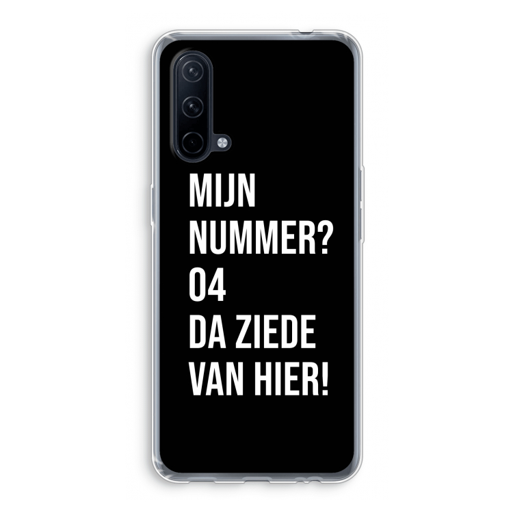Da ziede van hier - Zwart: OnePlus Nord CE 5G Transparant Hoesje
