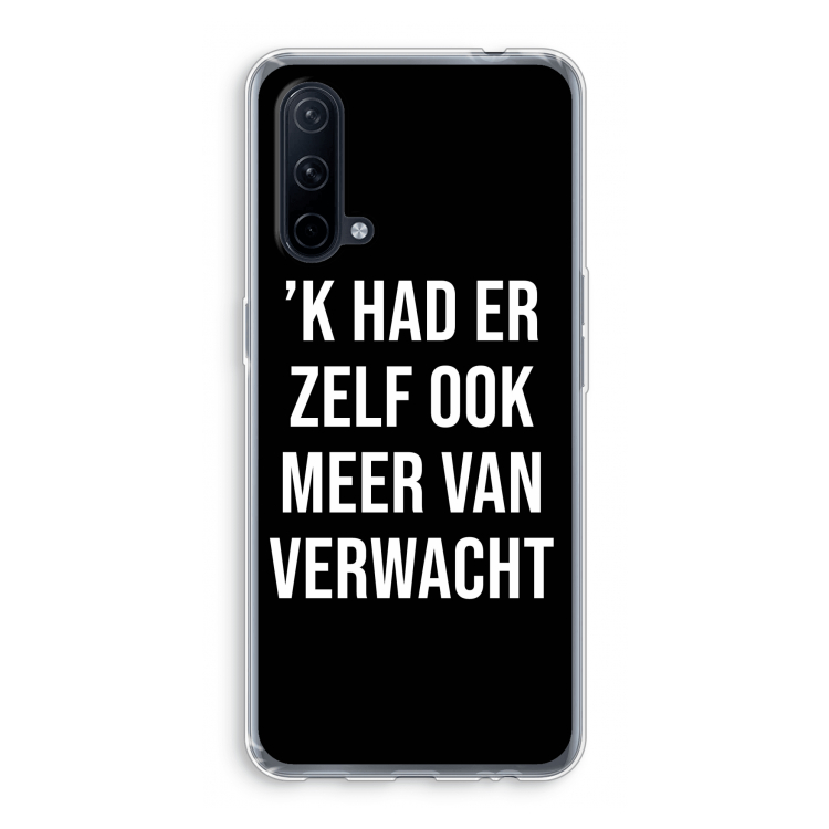 Meer verwacht - Zwart: OnePlus Nord CE 5G Transparant Hoesje