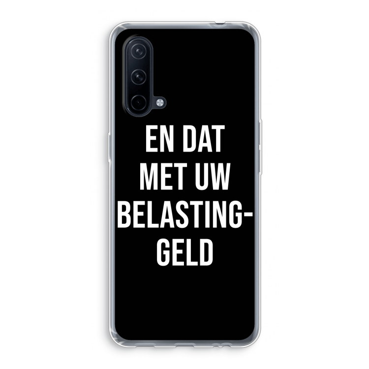 Belastinggeld - Zwart: OnePlus Nord CE 5G Transparant Hoesje