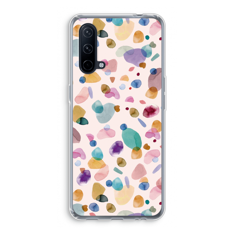 Terrazzo Memphis Pink: OnePlus Nord CE 5G Transparant Hoesje