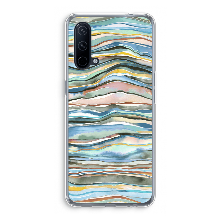 Watercolor Agate: OnePlus Nord CE 5G Transparant Hoesje