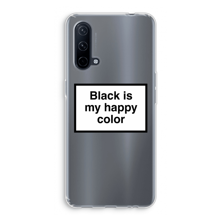 Black is my happy color: OnePlus Nord CE 5G Transparant Hoesje