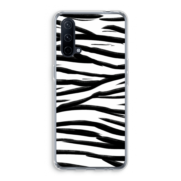 Zebra pattern: OnePlus Nord CE 5G Transparant Hoesje