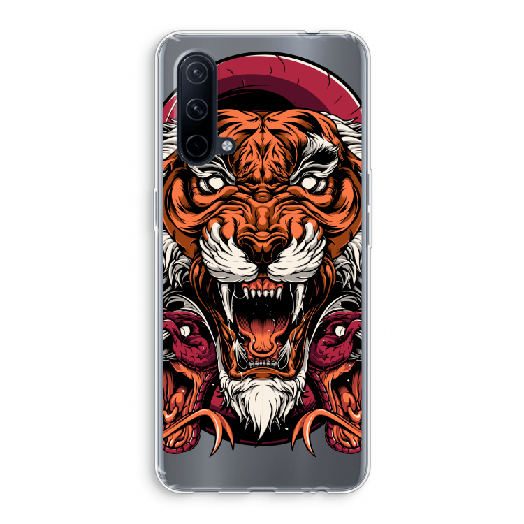 Tiger and Rattlesnakes: OnePlus Nord CE 5G Transparant Hoesje