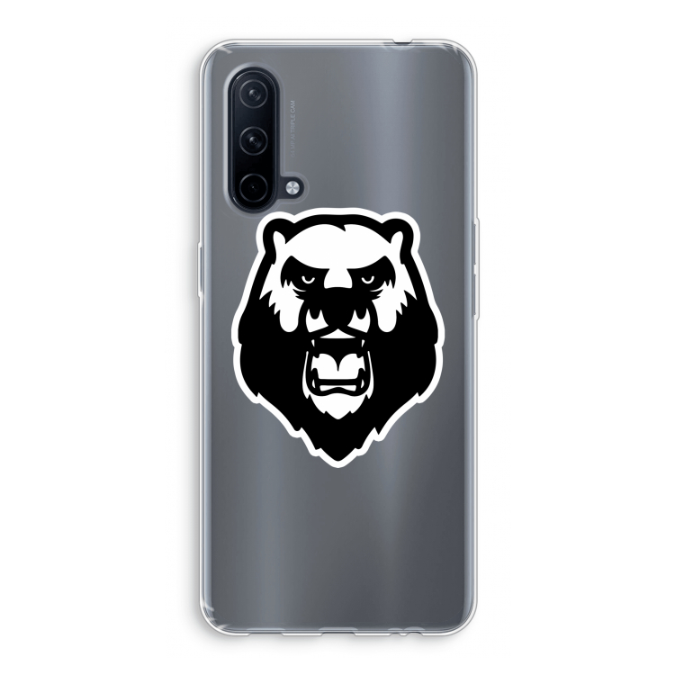 Angry Bear (white): OnePlus Nord CE 5G Transparant Hoesje